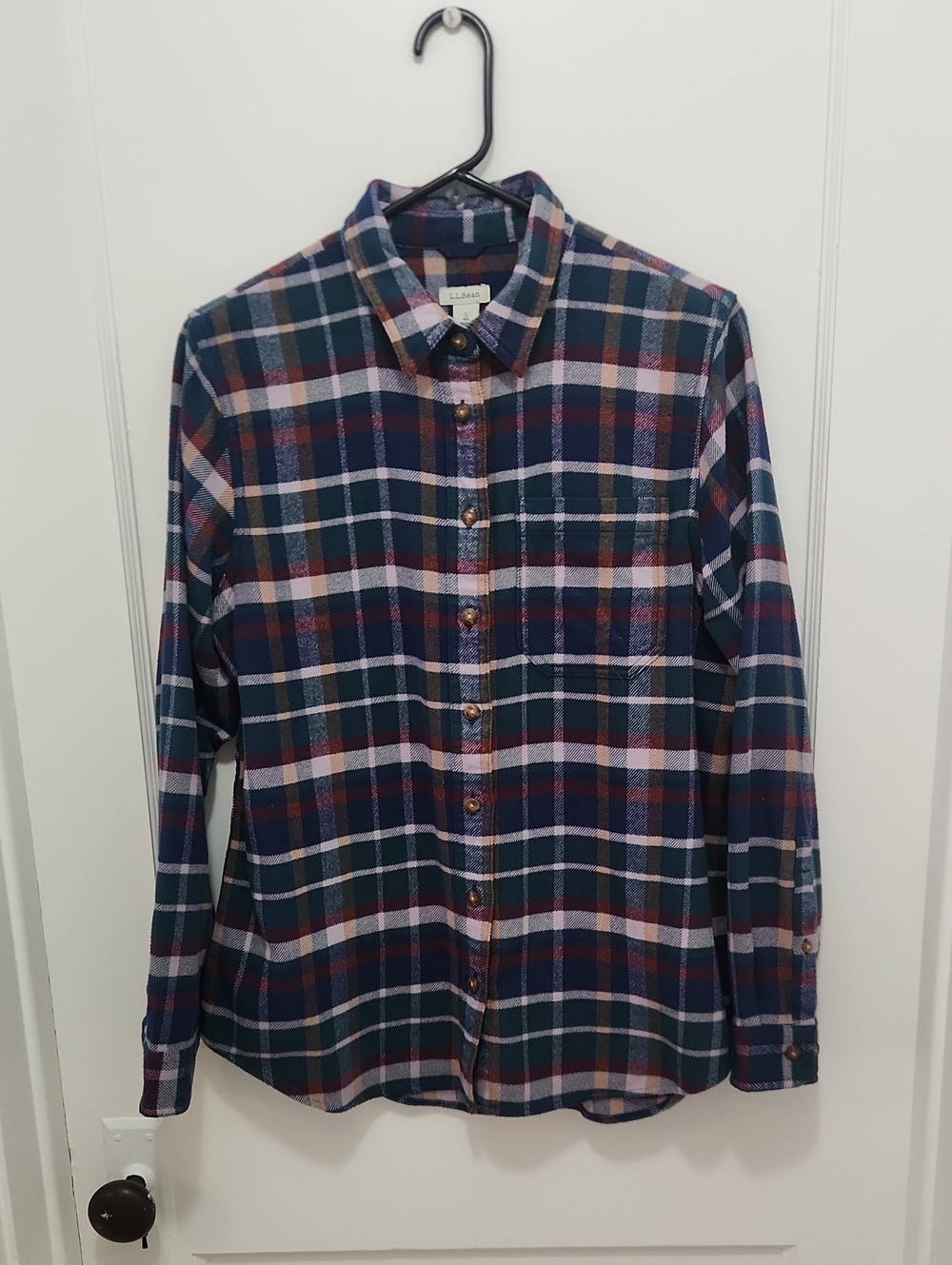 L.L. Bean Women’s Button Front Flannel Shirt Size Small